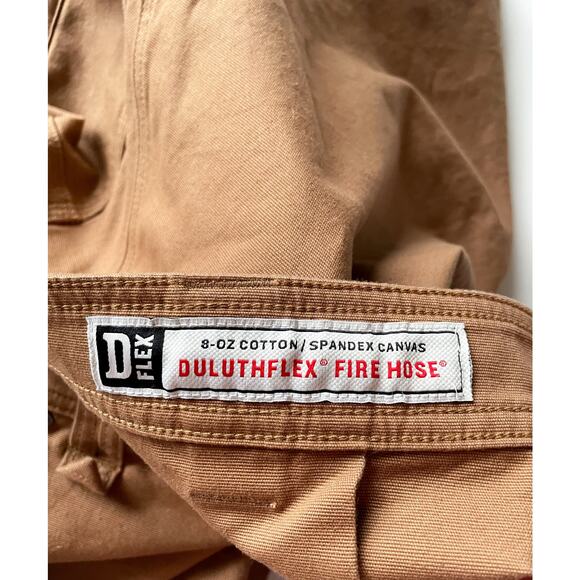 Duluth Big & Tall Tan Carpenter Fire Hose Pants Size Men's 48x32 Relaxed Fit - Picture 7 of 10